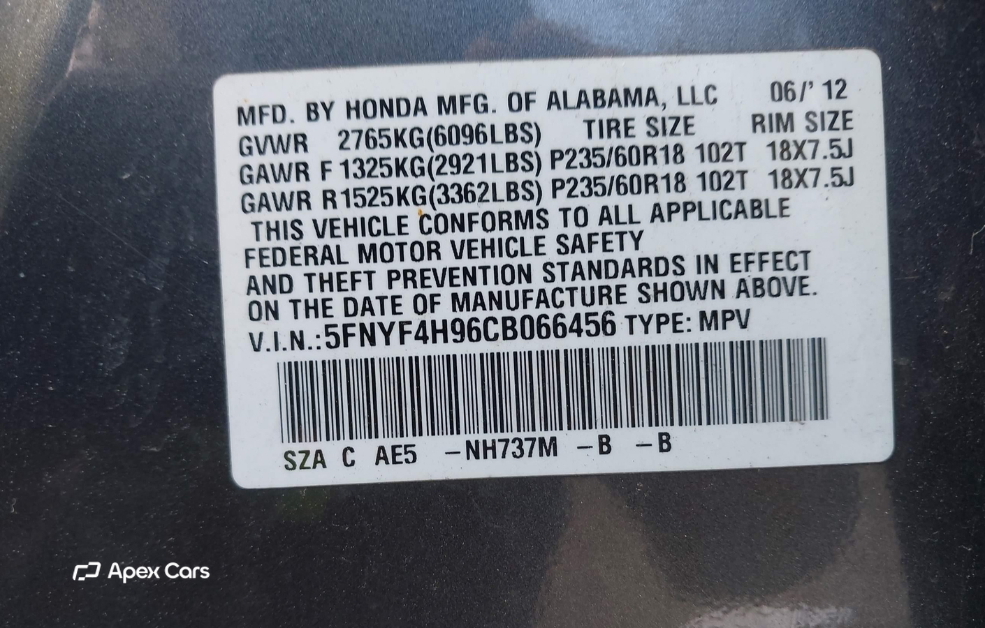 Honda Pilot 2012