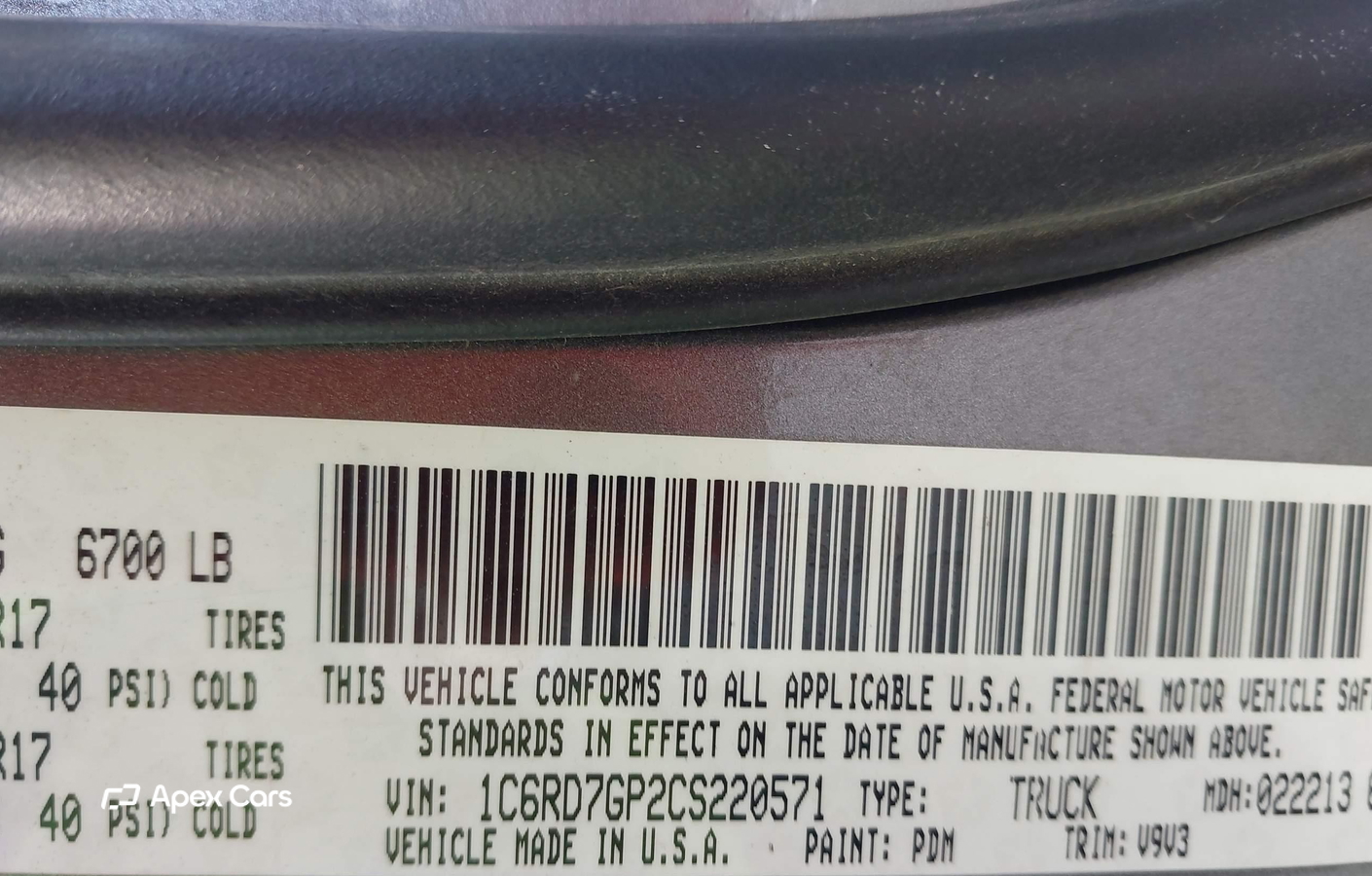 RAM 1500 2012