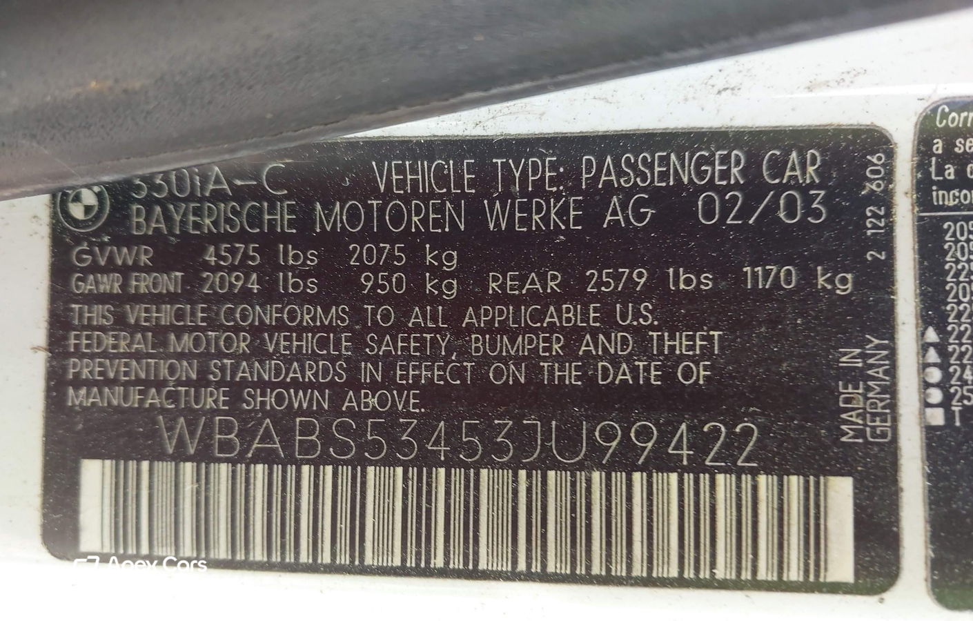 BMW Series 3 2003