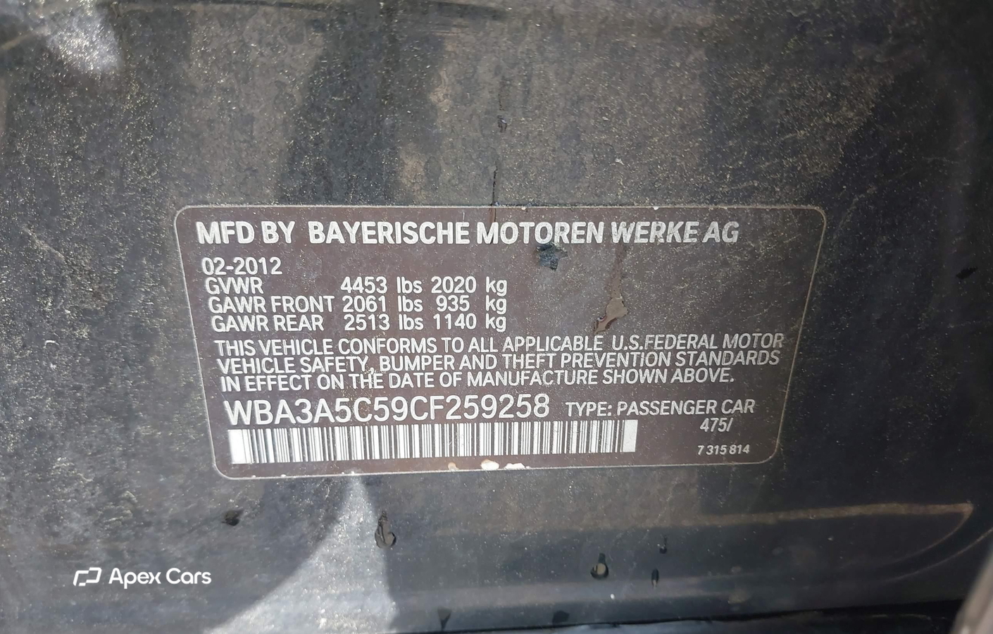 BMW Series 3 2012