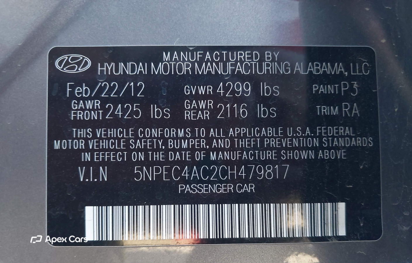 Hyundai Sonata 2012