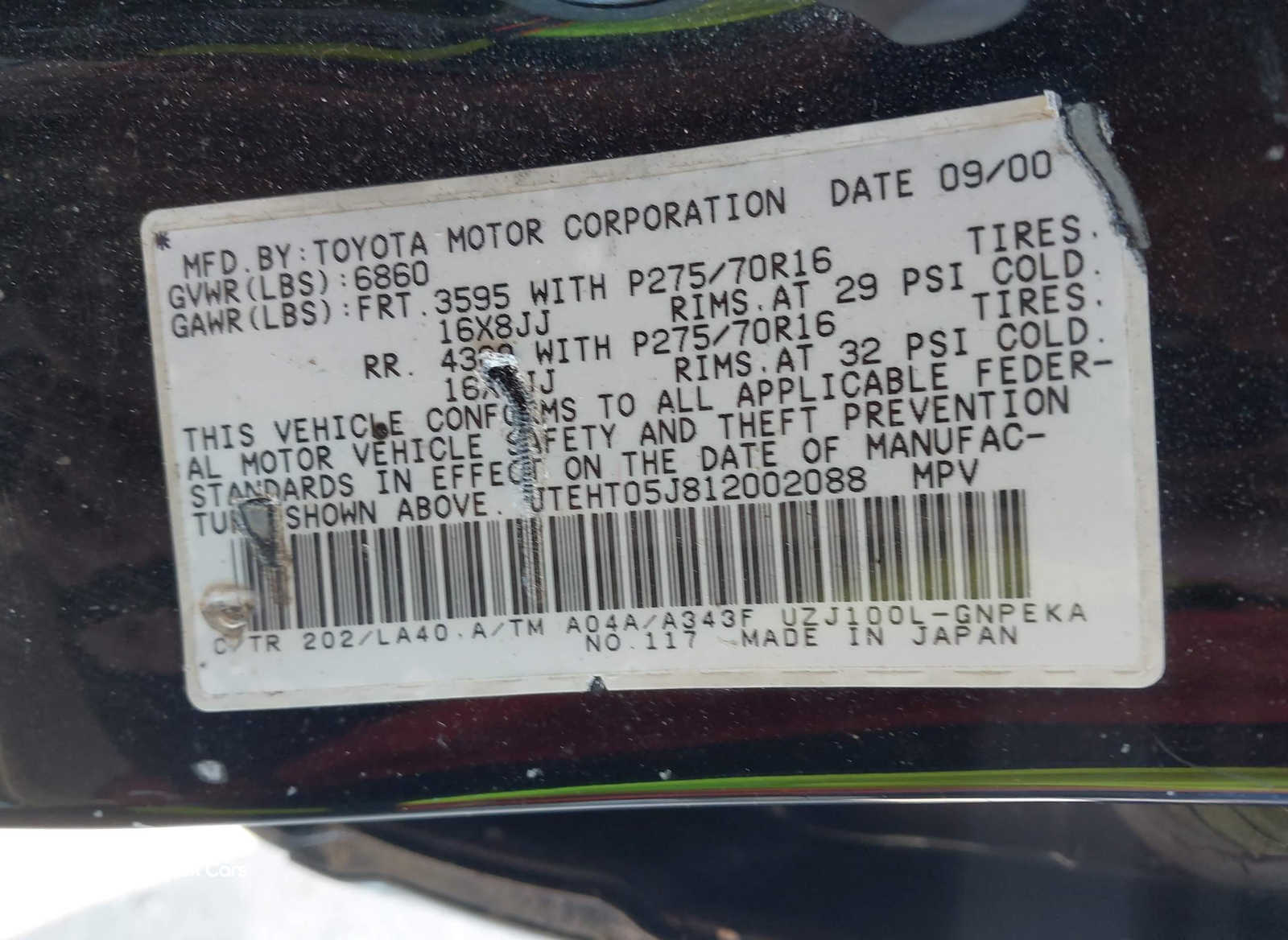 Toyota Land Cruiser 2001