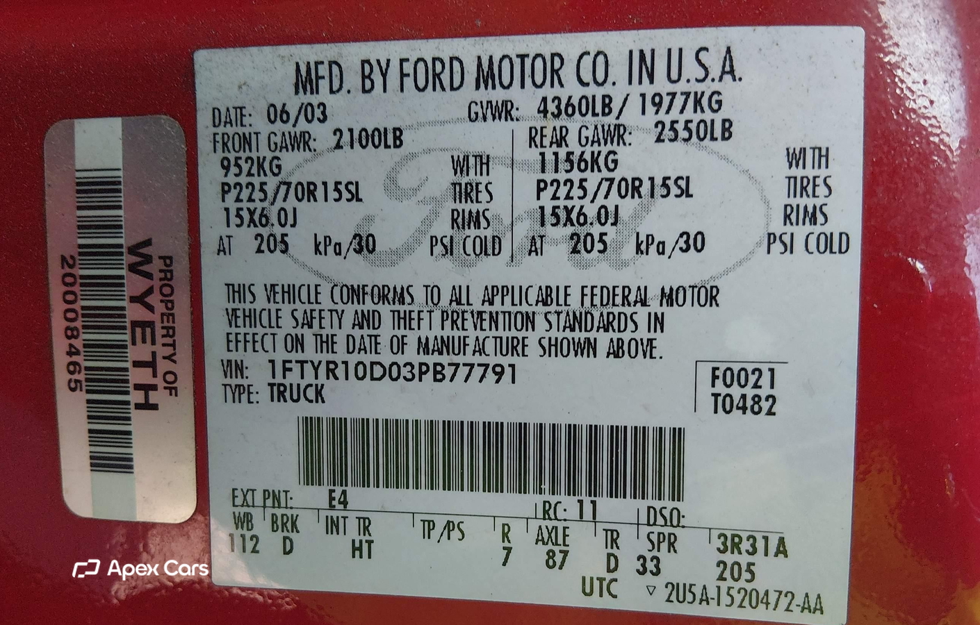 Ford Ranger 2003