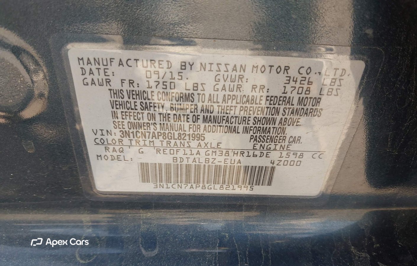 Nissan Versa 2016