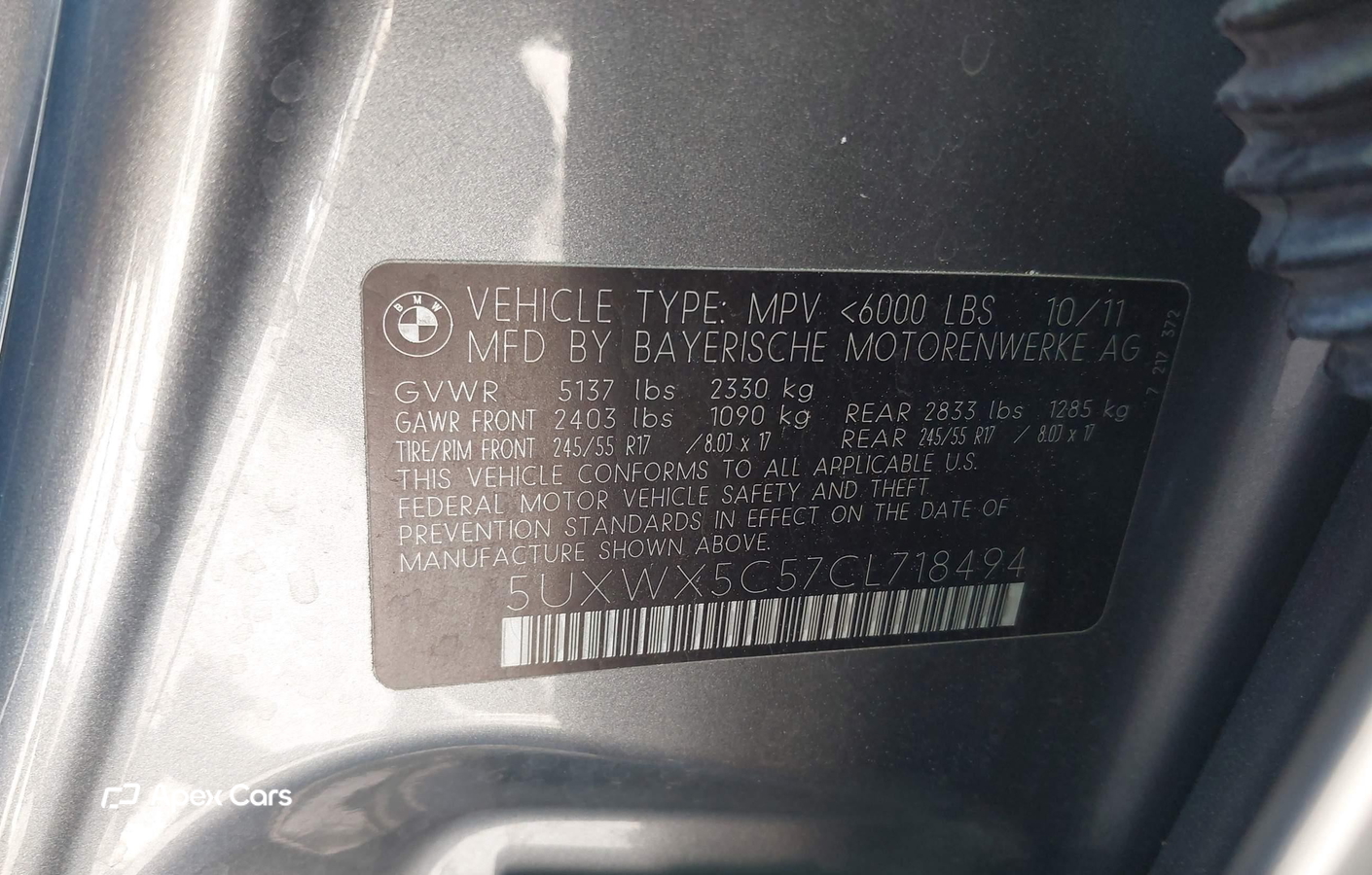 BMW X3 2012