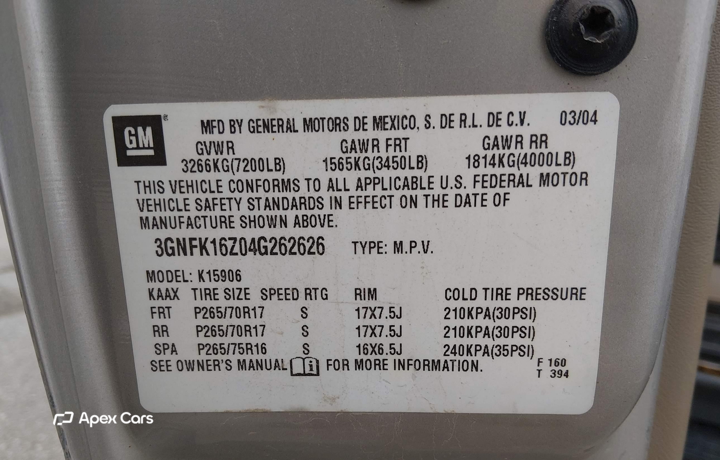 Chevrolet Express 2004