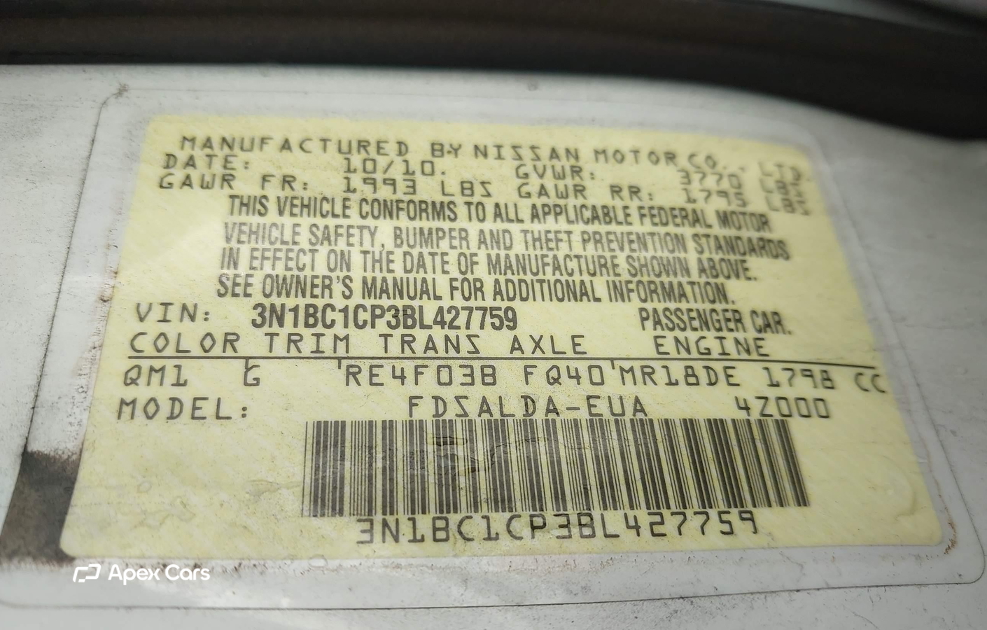 Nissan Versa 2011