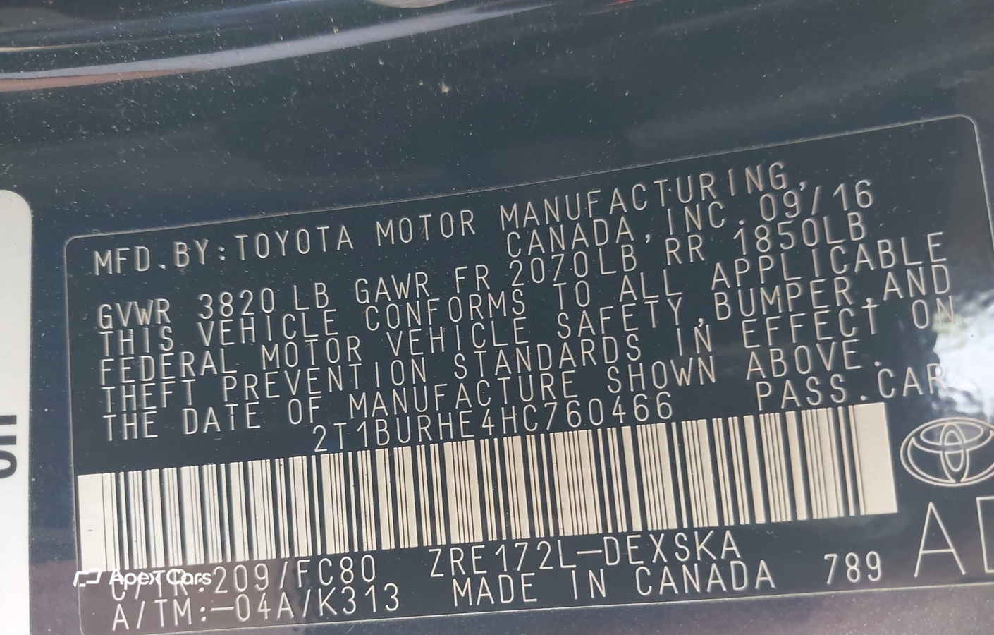 Toyota Corolla 2017