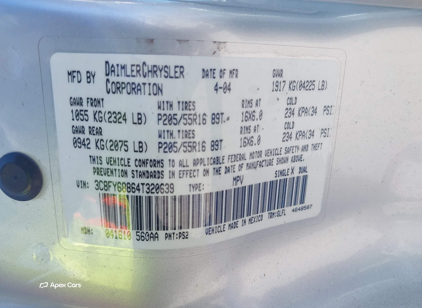 Chrysler PT Cruiser 2004