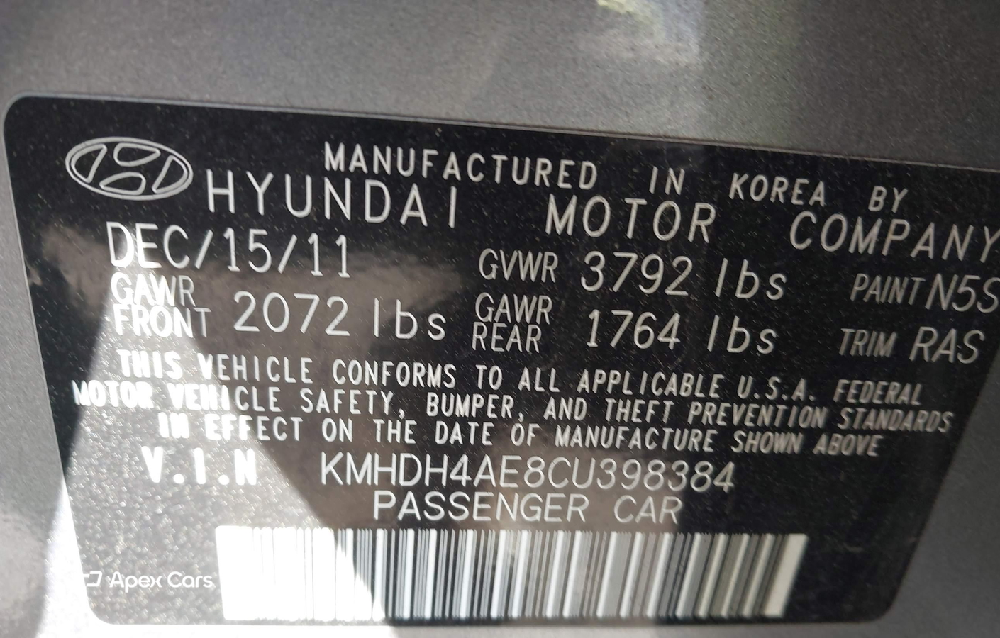 Hyundai Elantra 2012
