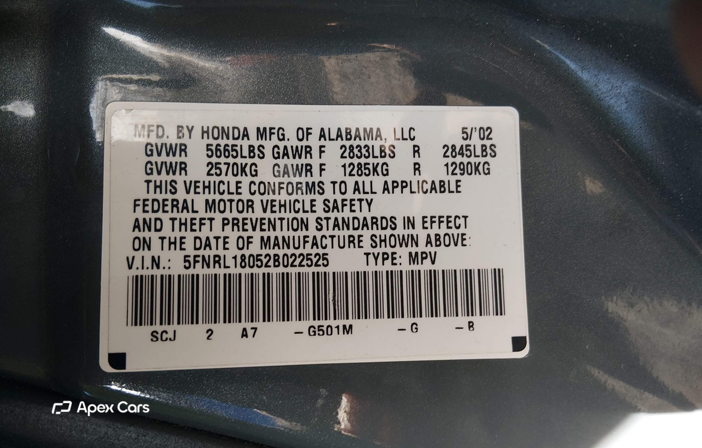Honda Odyssey 2002