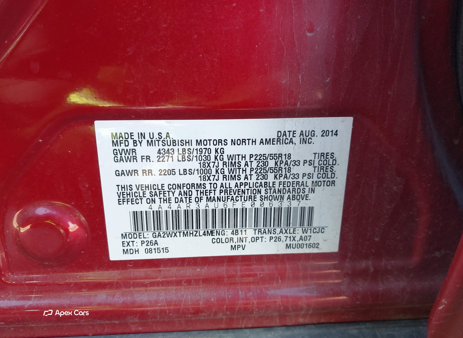 Mitsubishi Outlander 2015