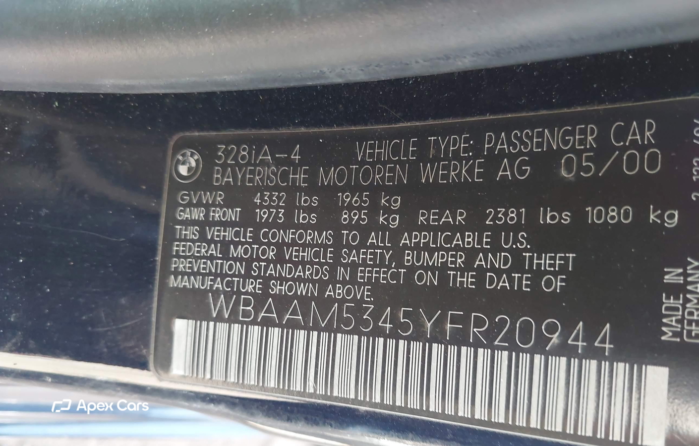 BMW Series 3 2000