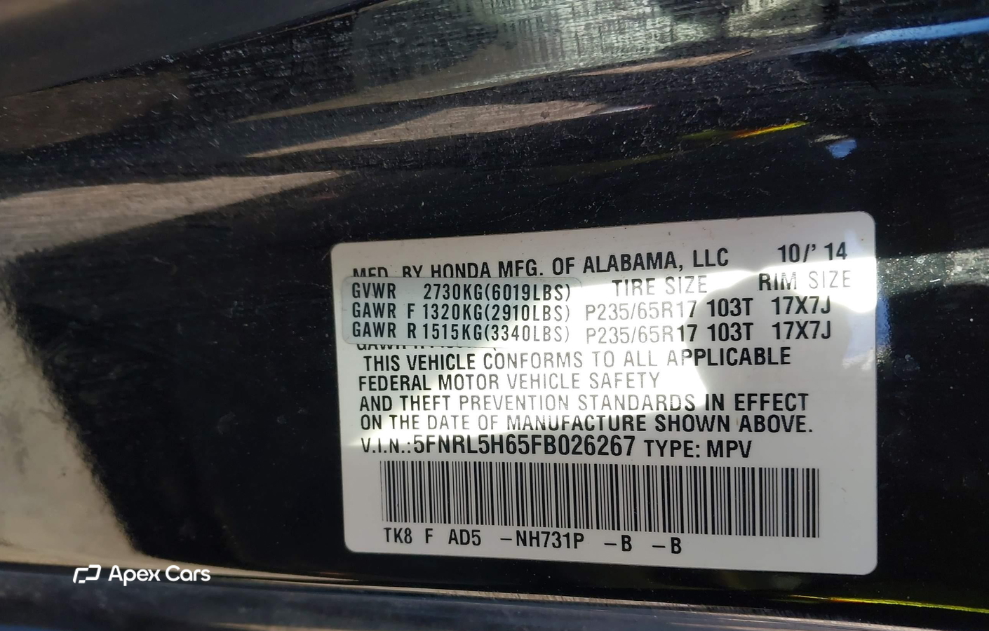 Honda Odyssey 2015