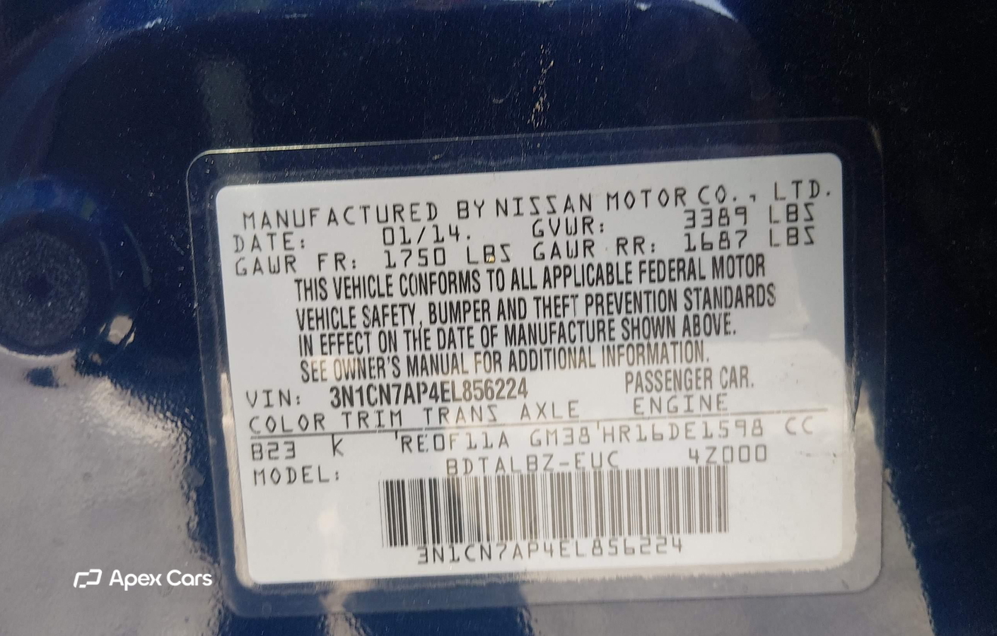 Nissan Versa 2014