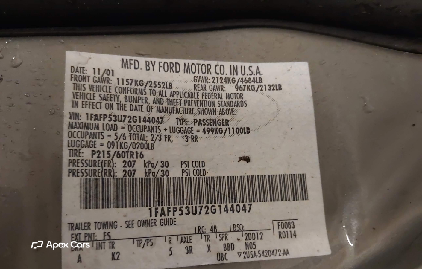 Ford Taurus 2002