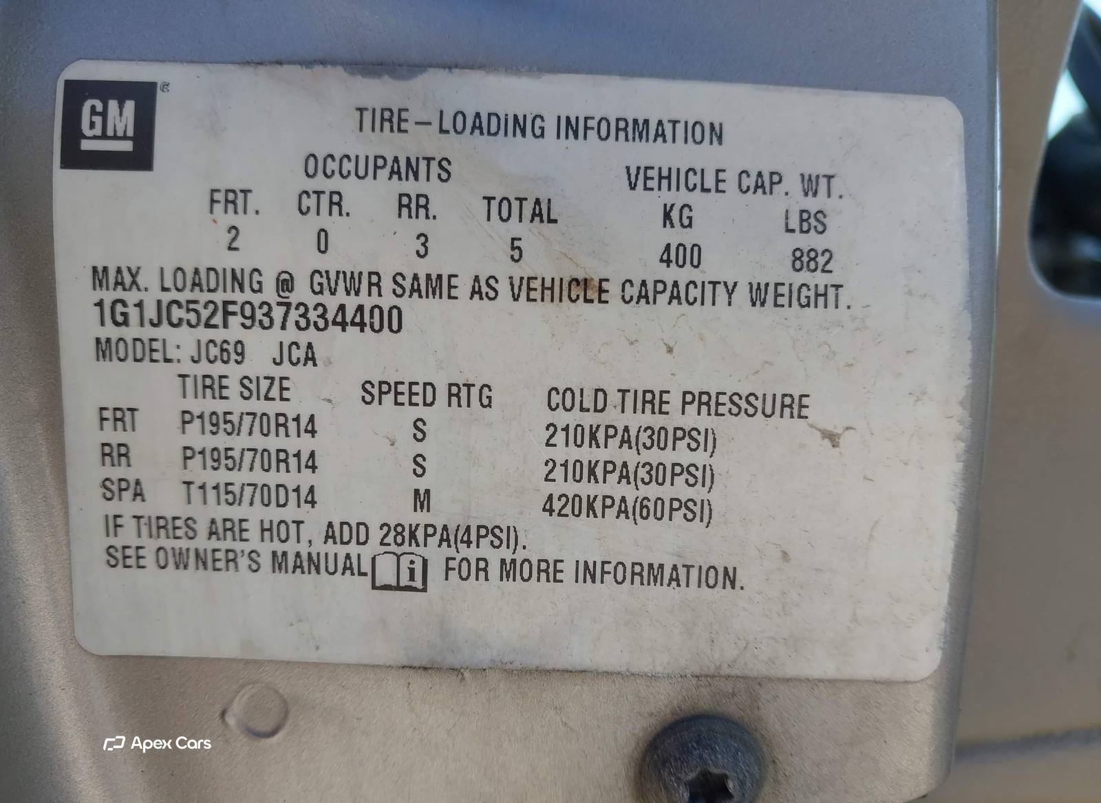 Chevrolet Cavalier 2003