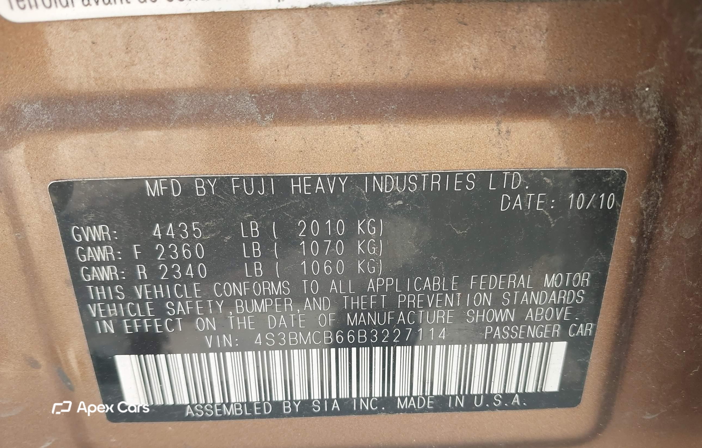 Subaru Legacy 2011
