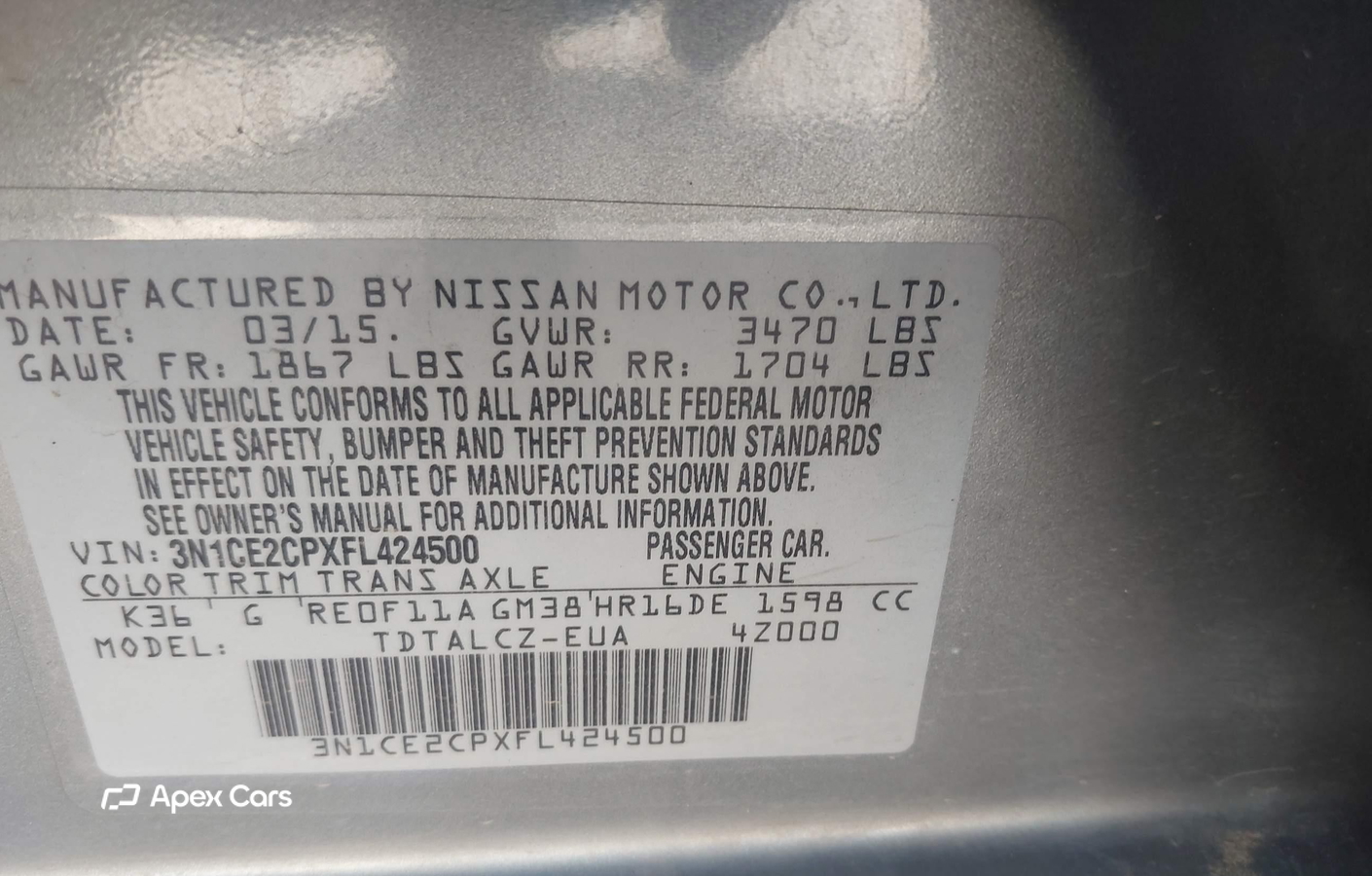 Nissan Versa 2015