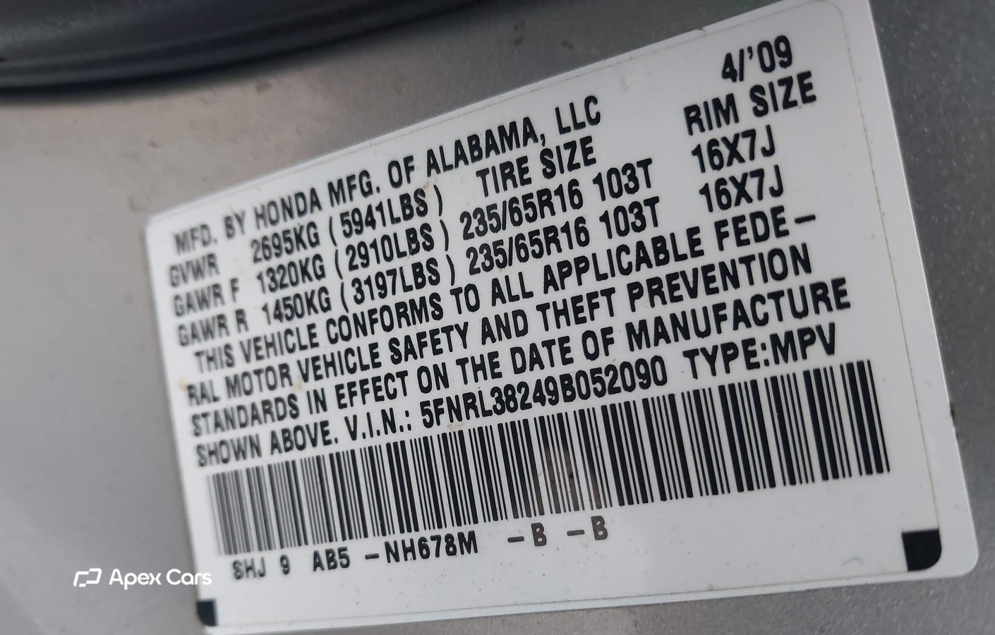 Honda Odyssey 2009