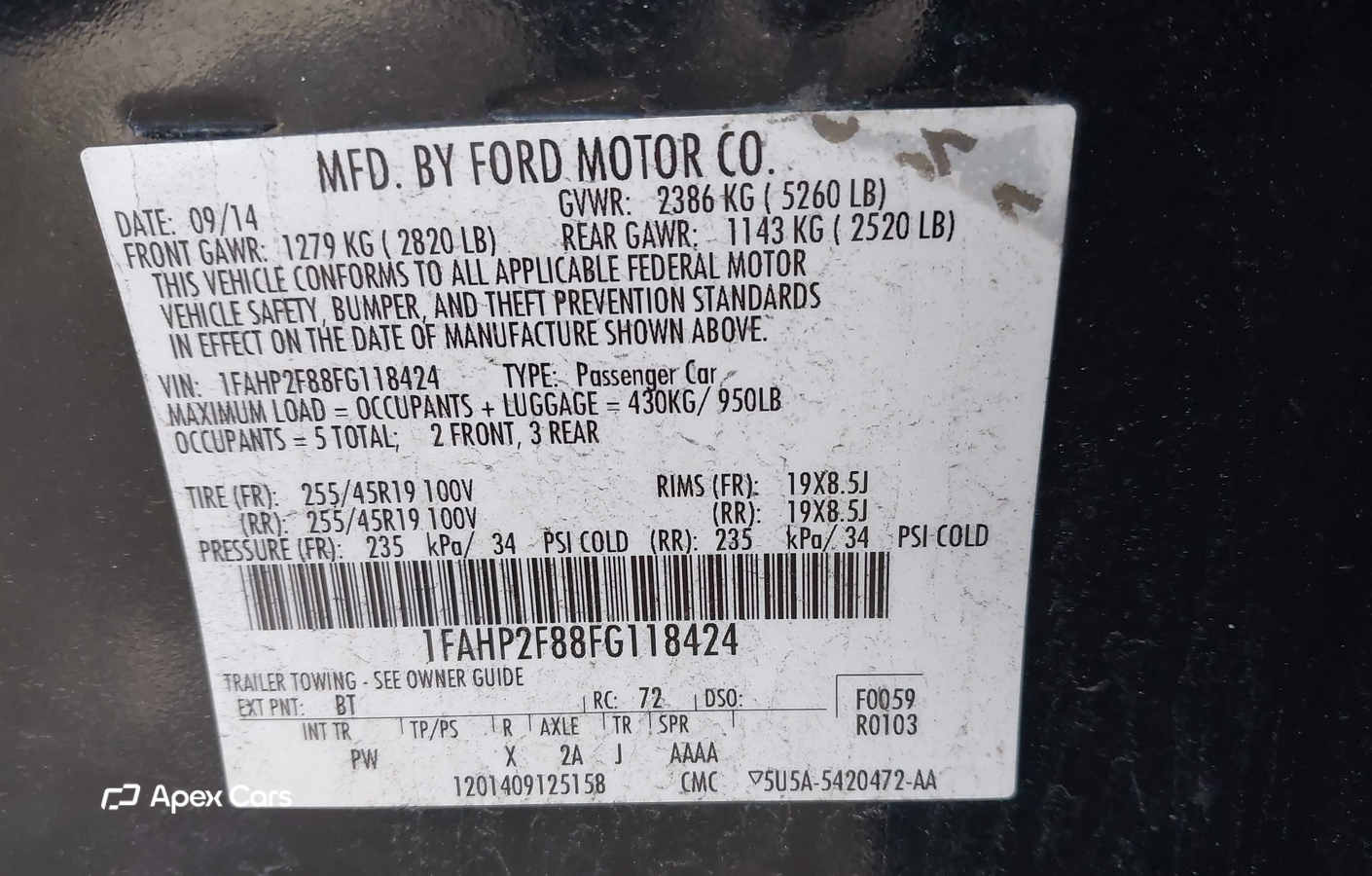 Ford Taurus 2015