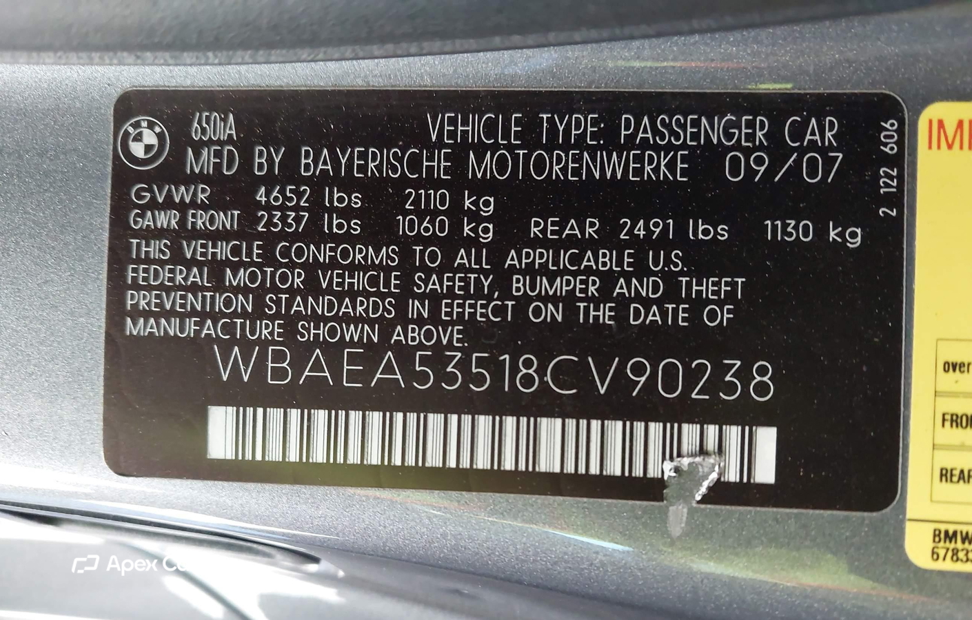 BMW Series 6 2008