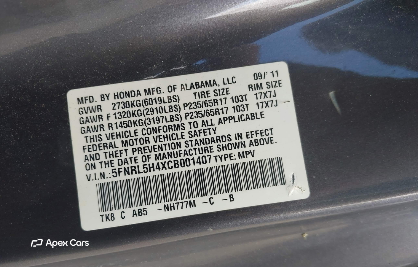 Honda Odyssey 2012