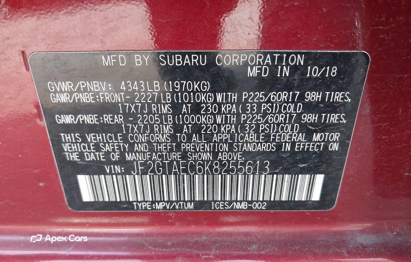 Subaru XV 2019