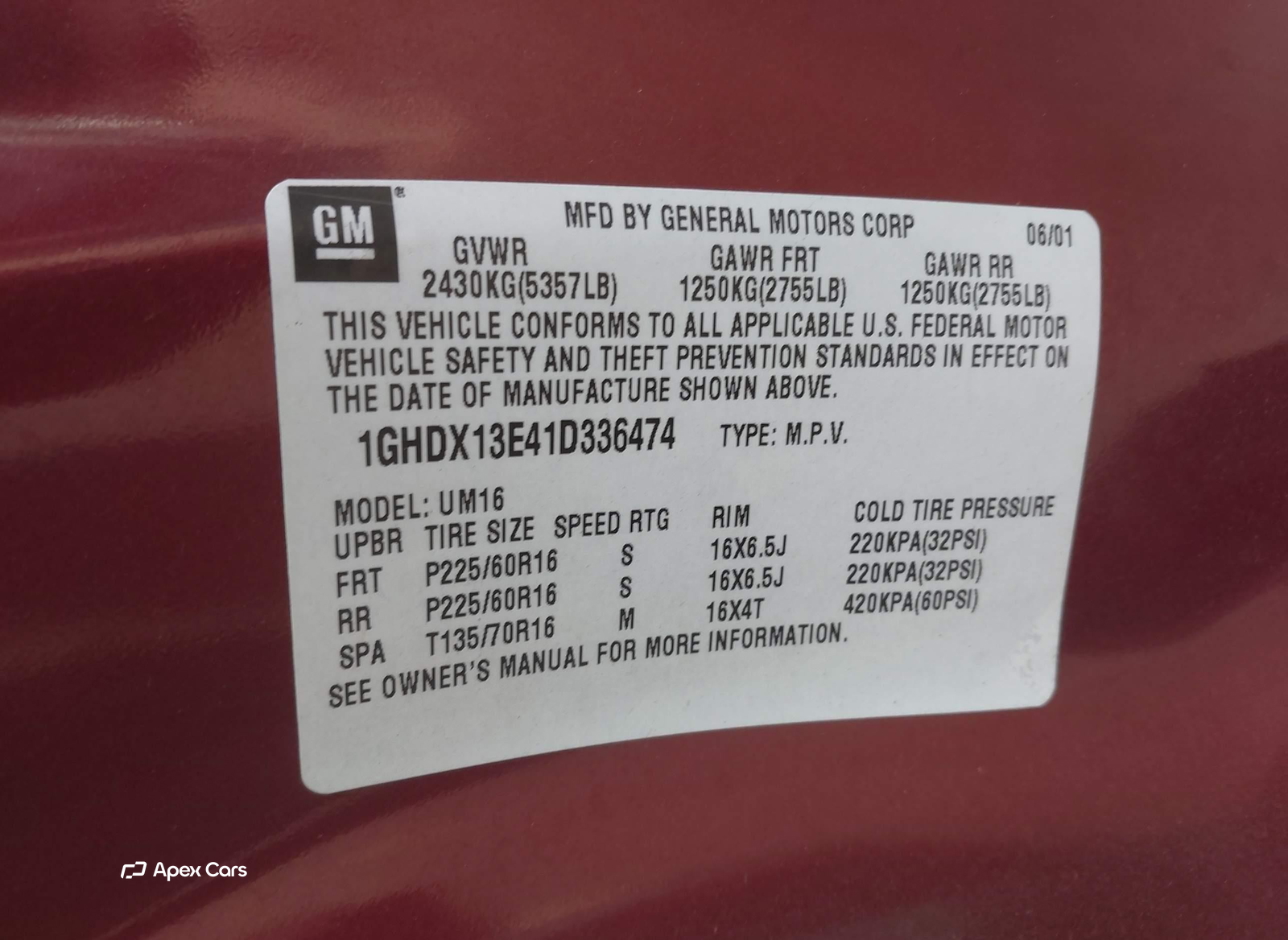 Oldsmobile Silhouette 2001