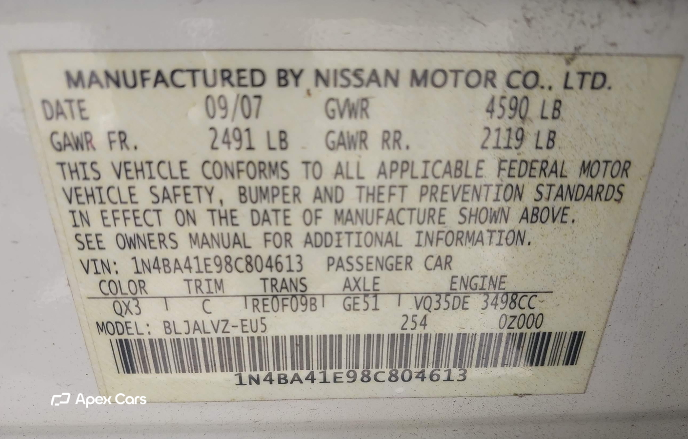 Nissan Maxima 2008
