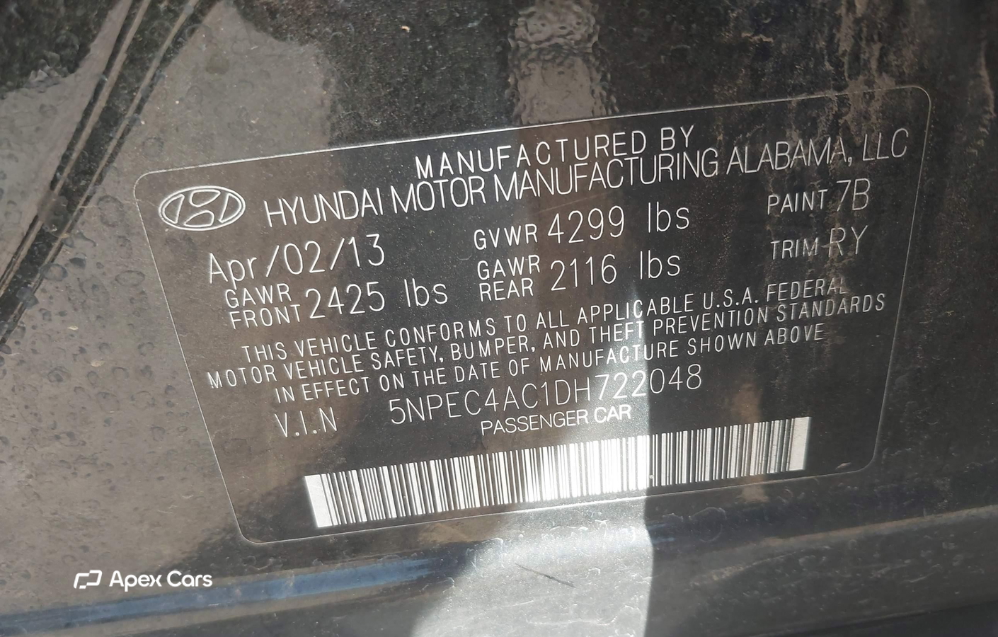 Hyundai Sonata 2013