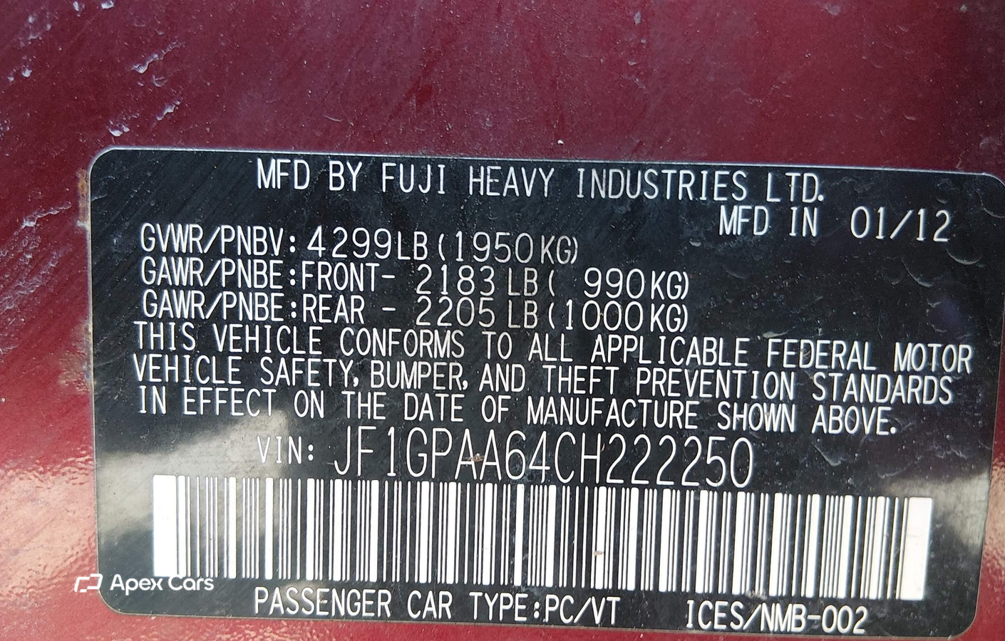 Subaru Impreza 2012