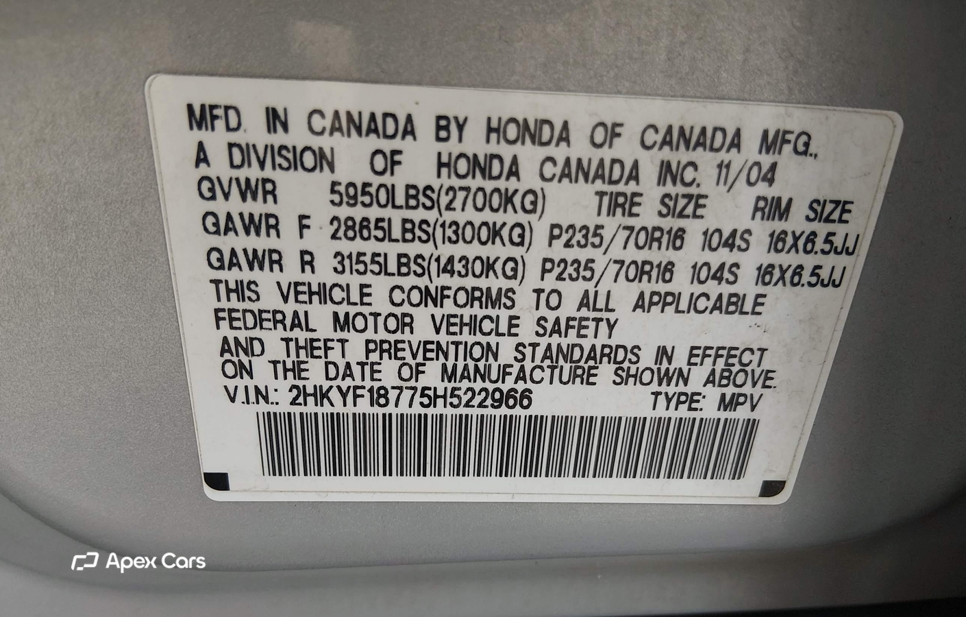 Honda Pilot 2005