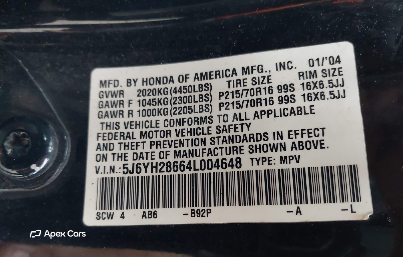 Honda Element 2004