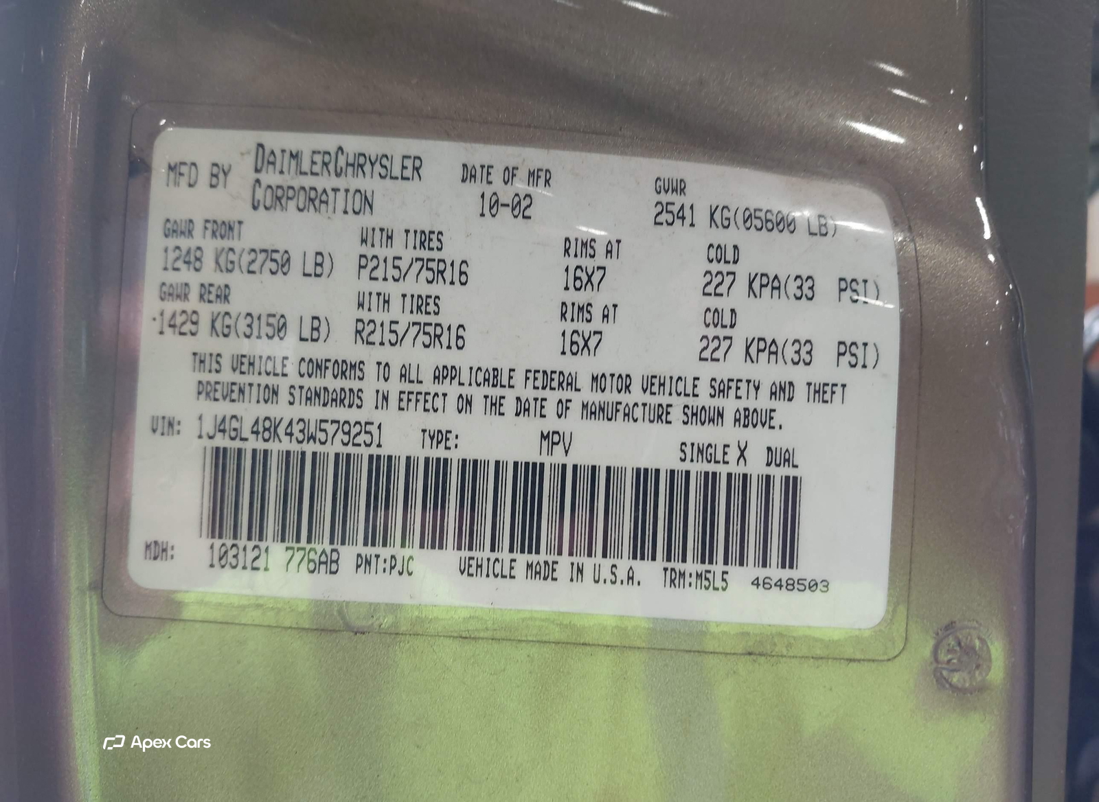 Jeep Liberty (North America) 2003