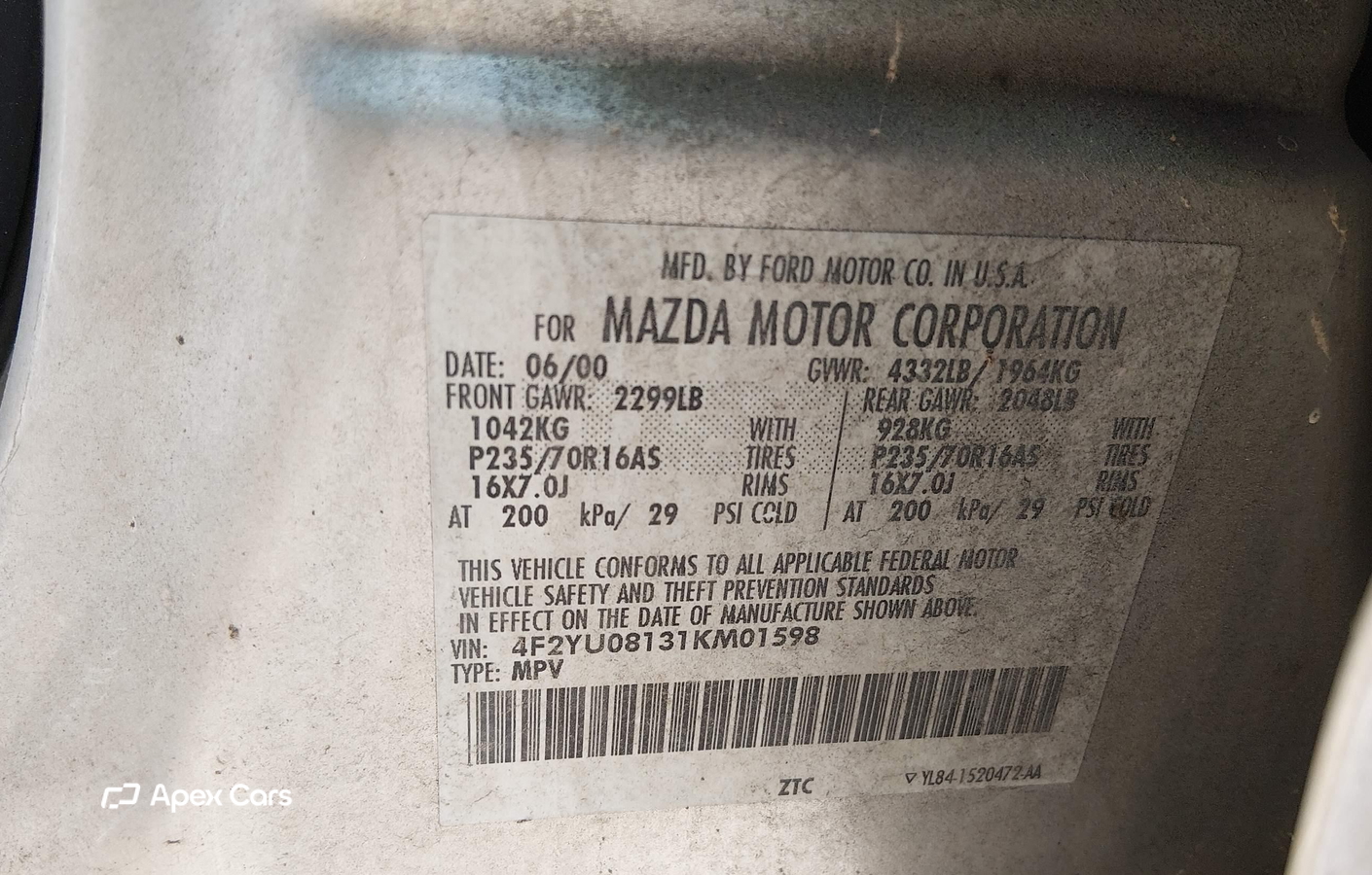 Mazda Tribute 2001