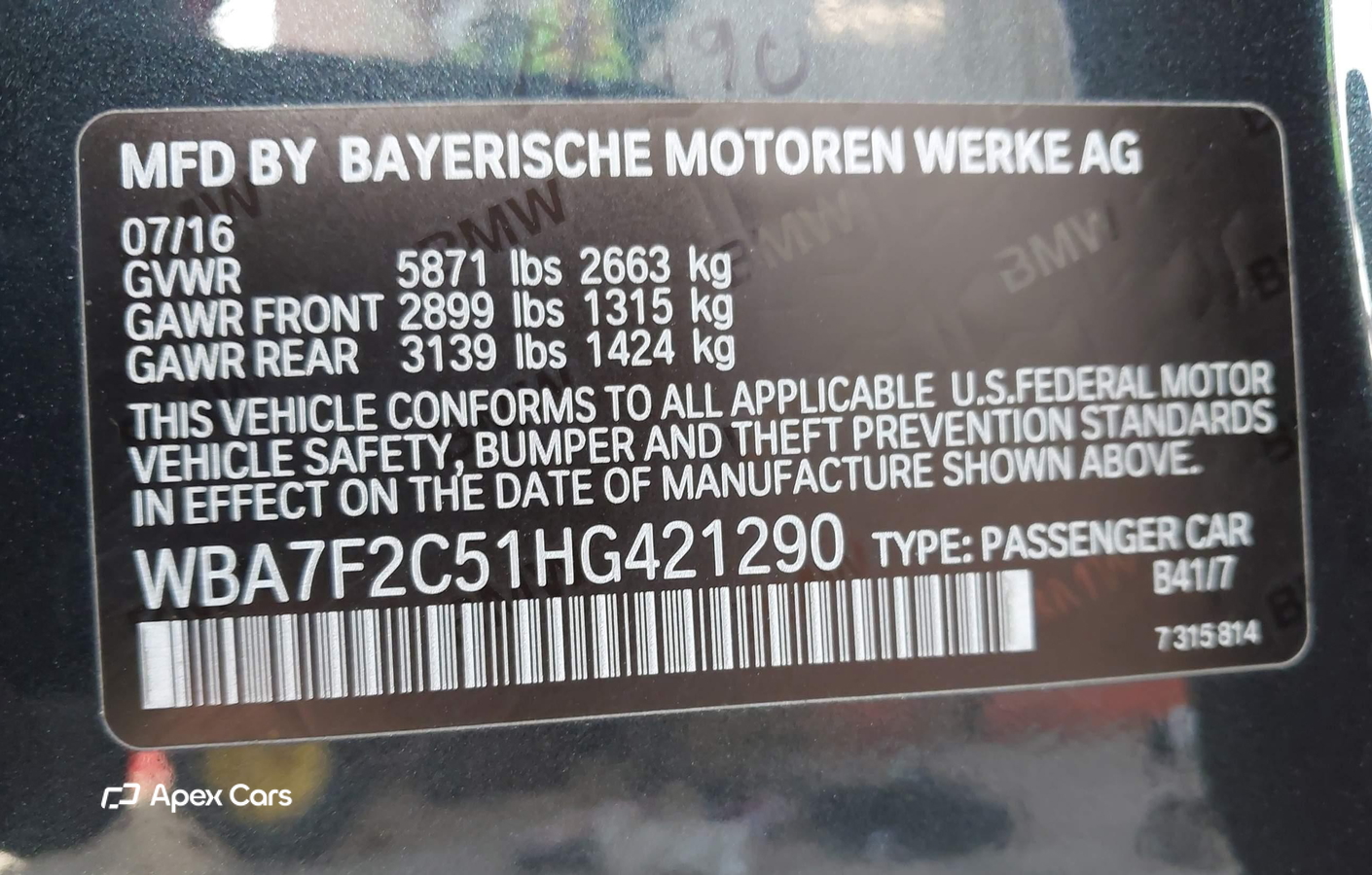 BMW Series 7 2017