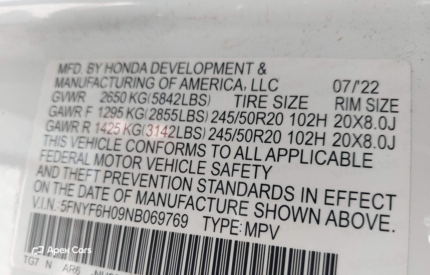 Honda Pilot 2022