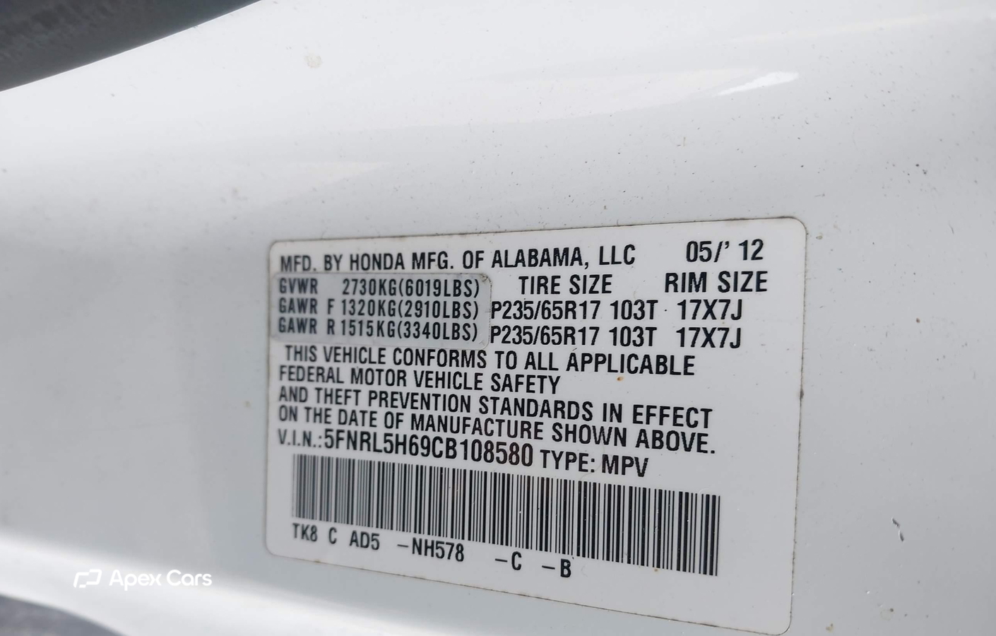 Honda Odyssey 2012