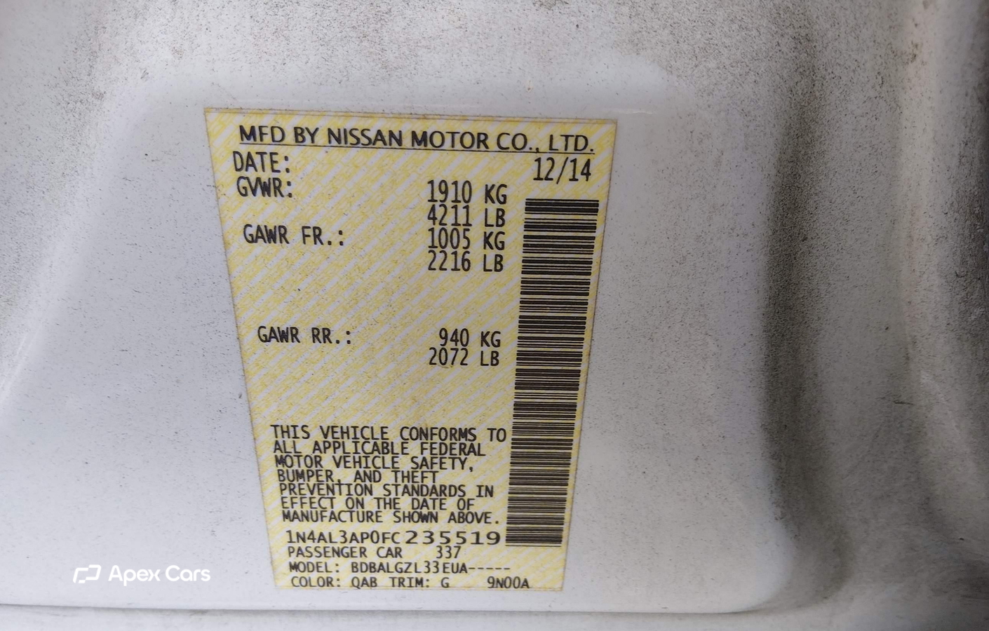 Nissan Altima 2015