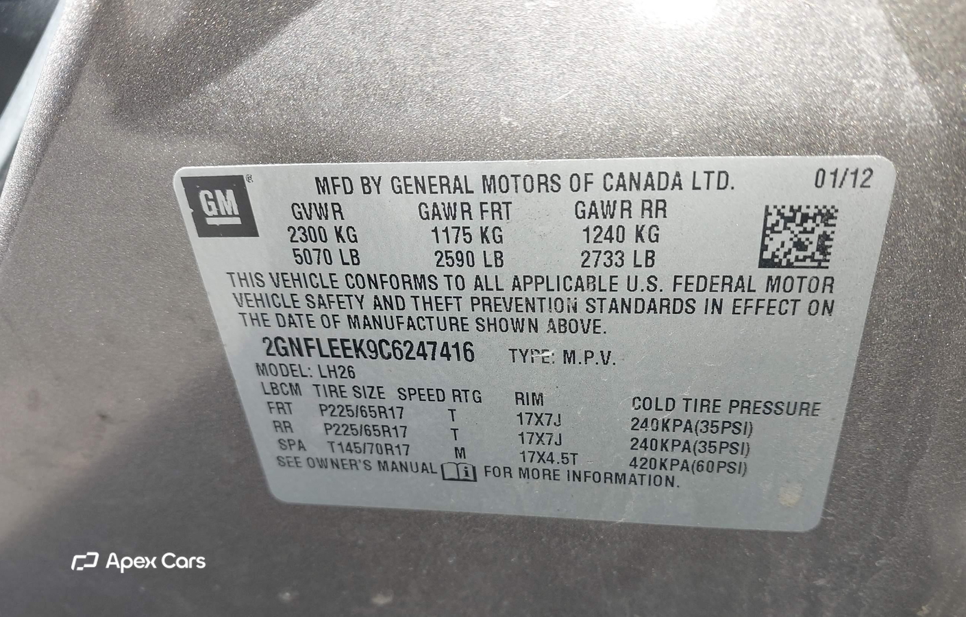 Chevrolet Equinox 2012