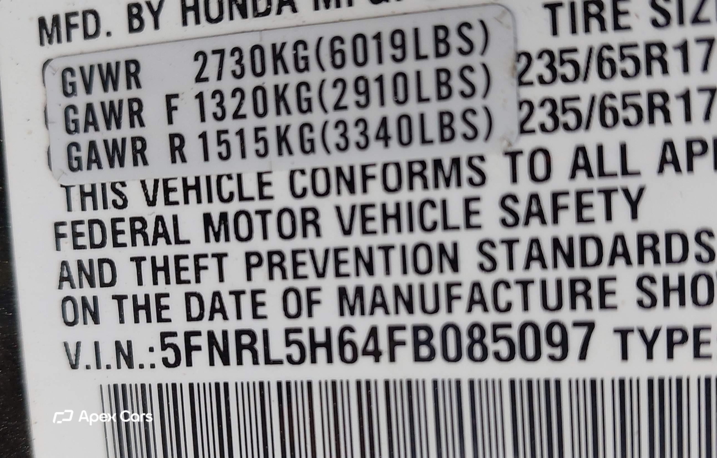 Honda Odyssey 2015