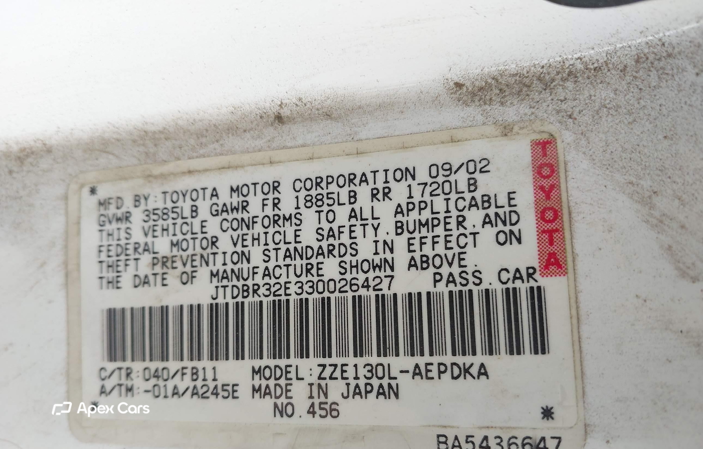 Toyota Corolla 2003