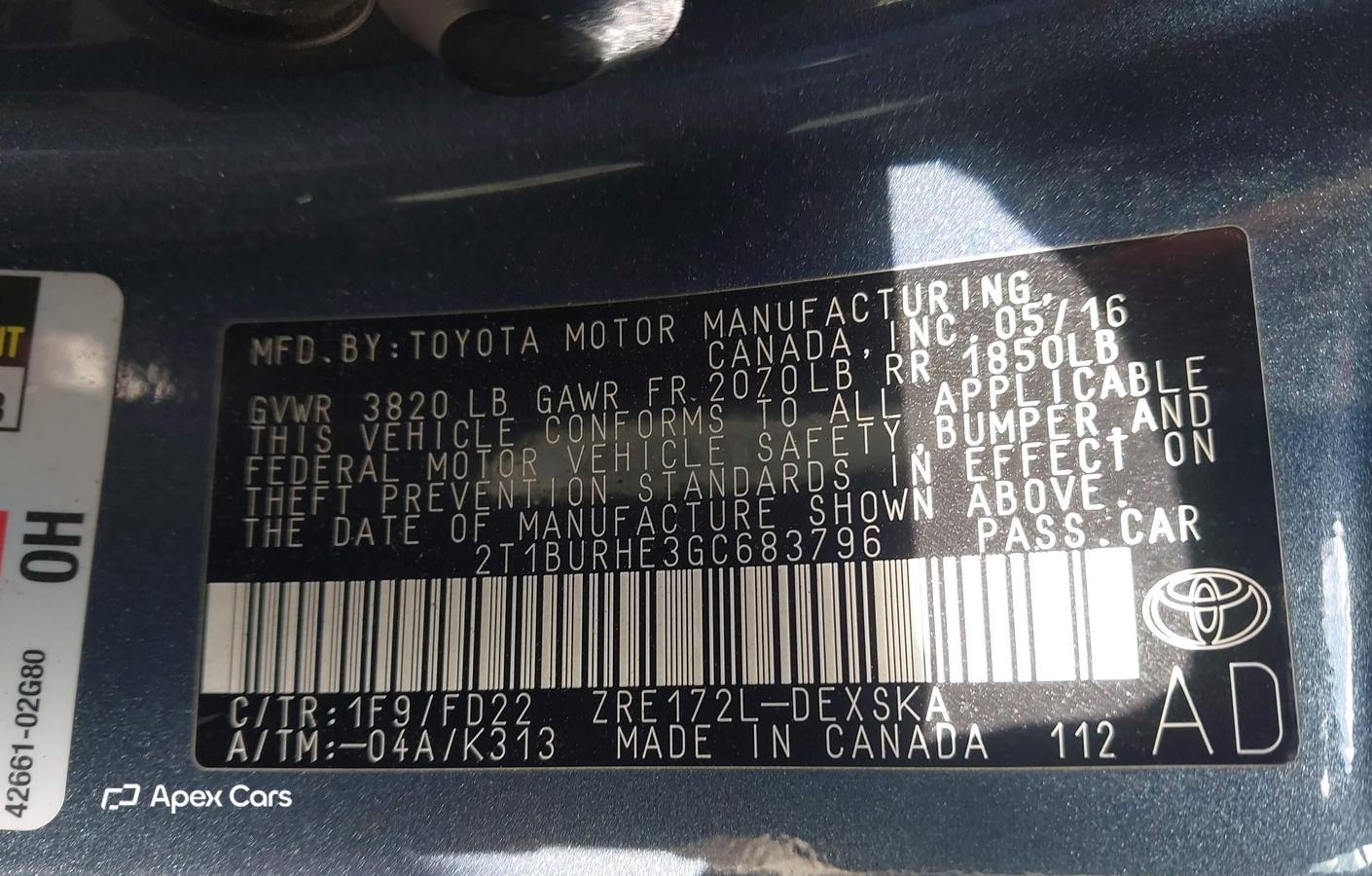 Toyota Corolla 2016