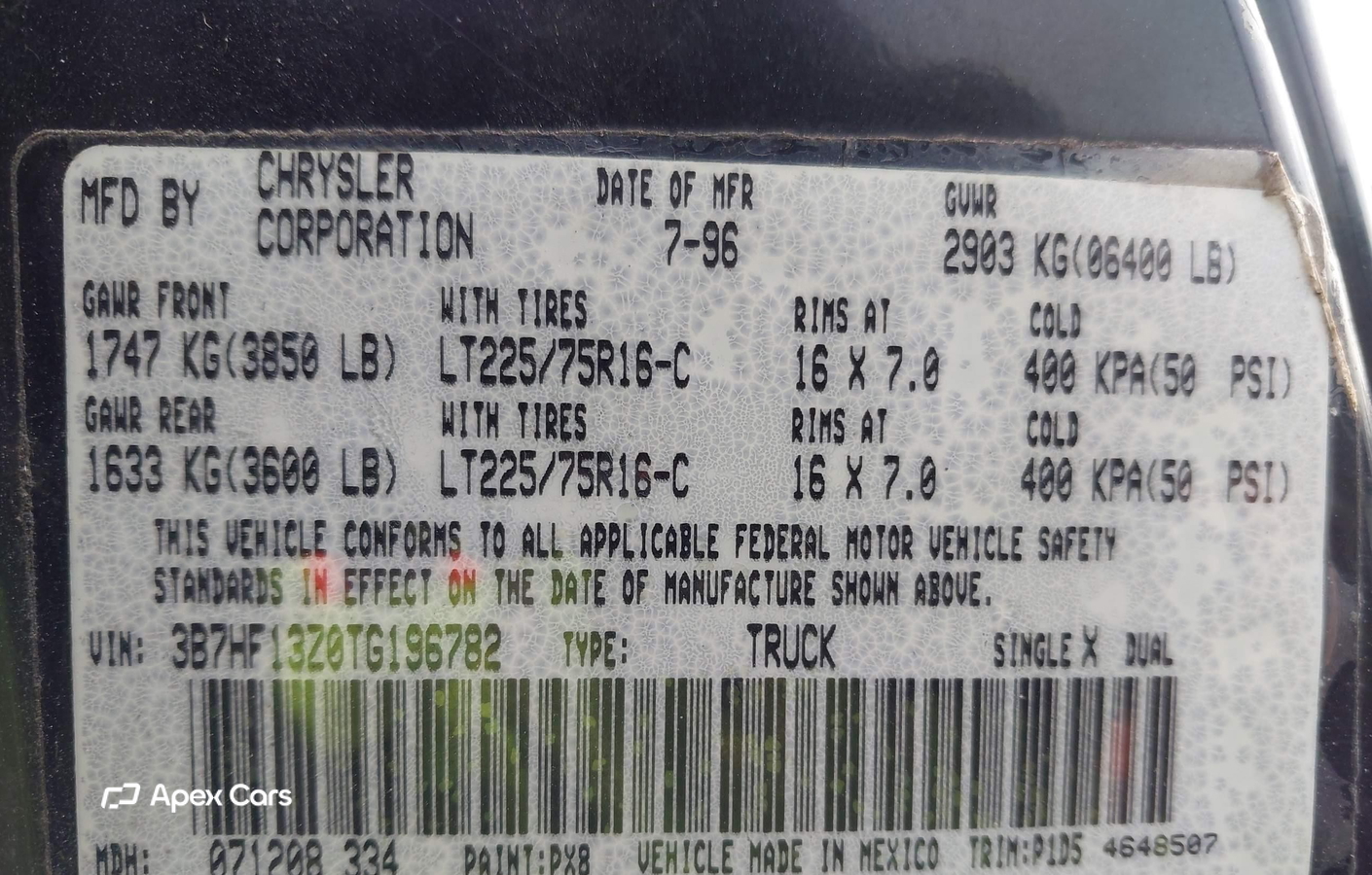 Dodge RAM 1996