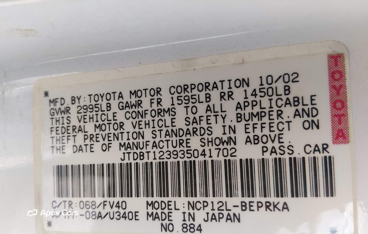 Toyota Echo 2003