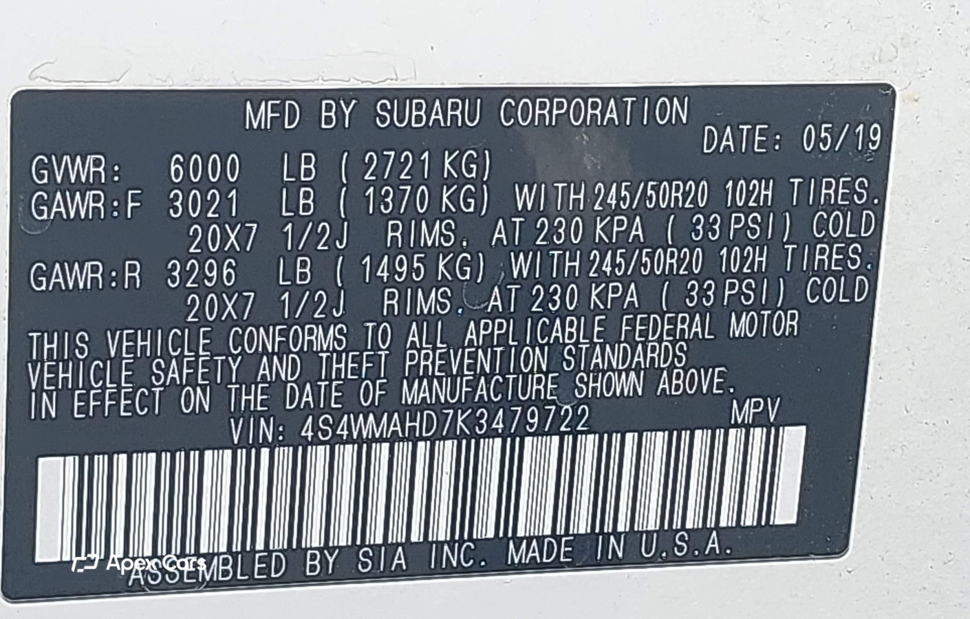 Subaru Ascent 2019