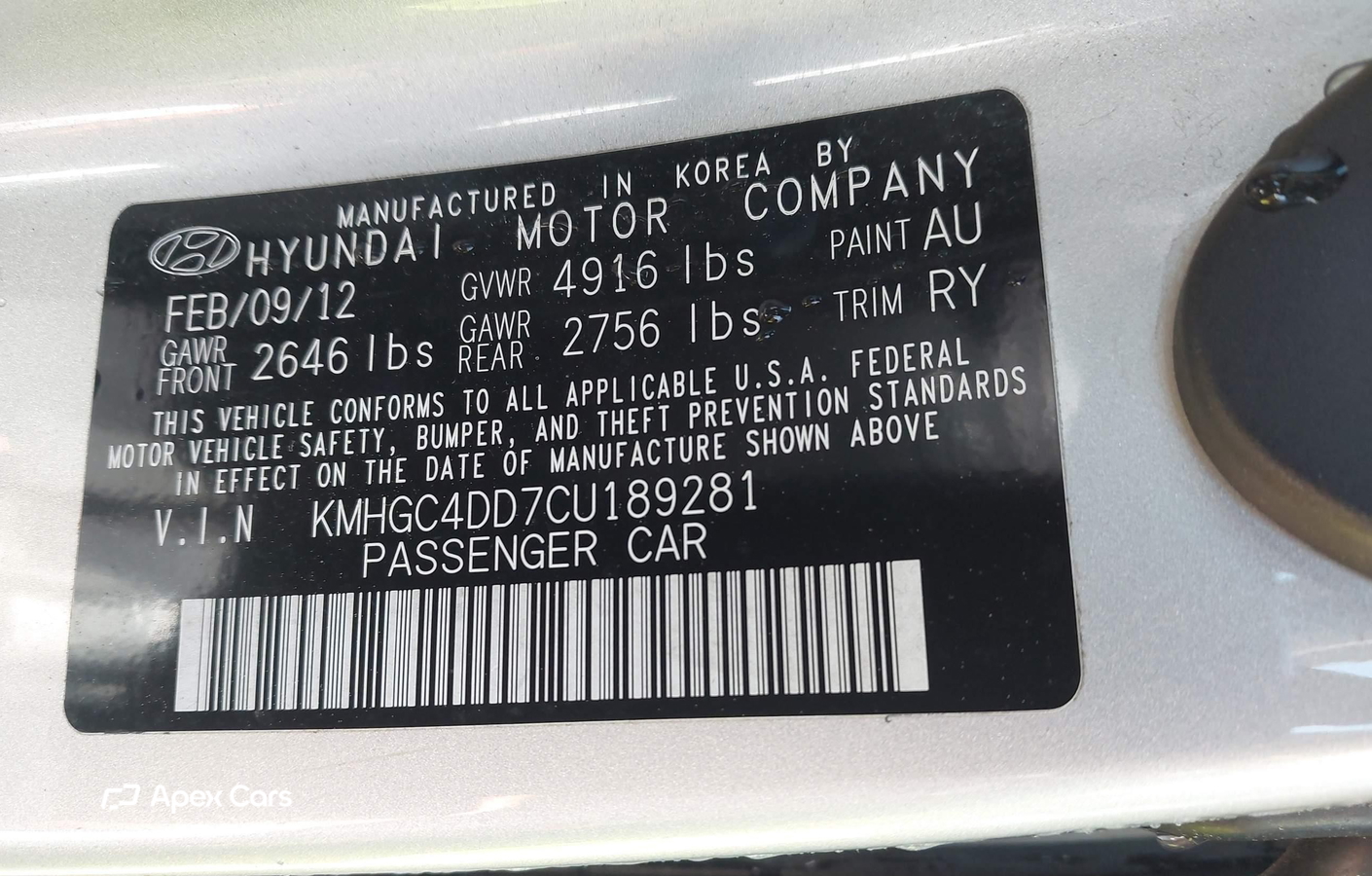 Hyundai Genesis 2012