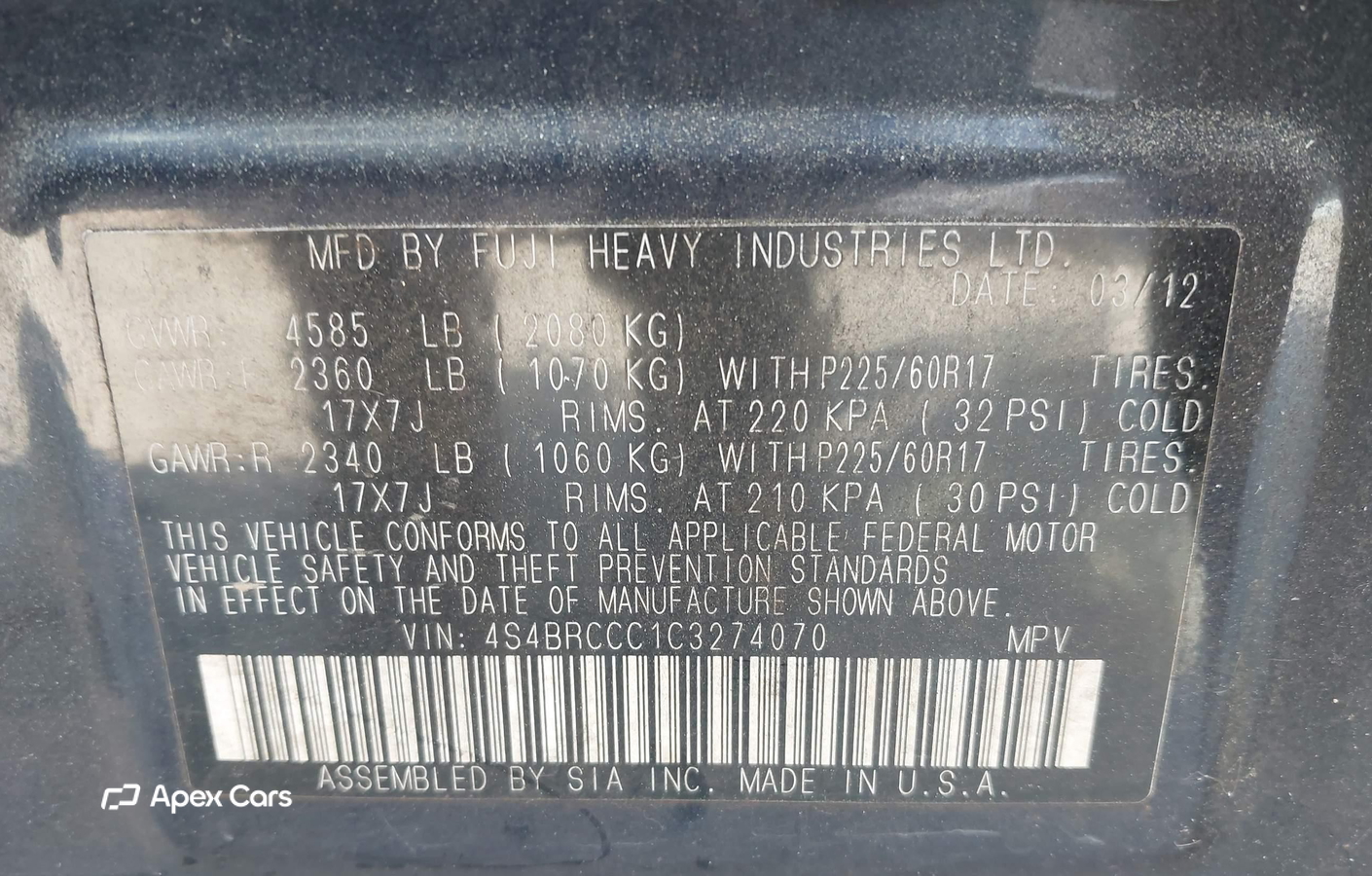 Subaru Outback 2012
