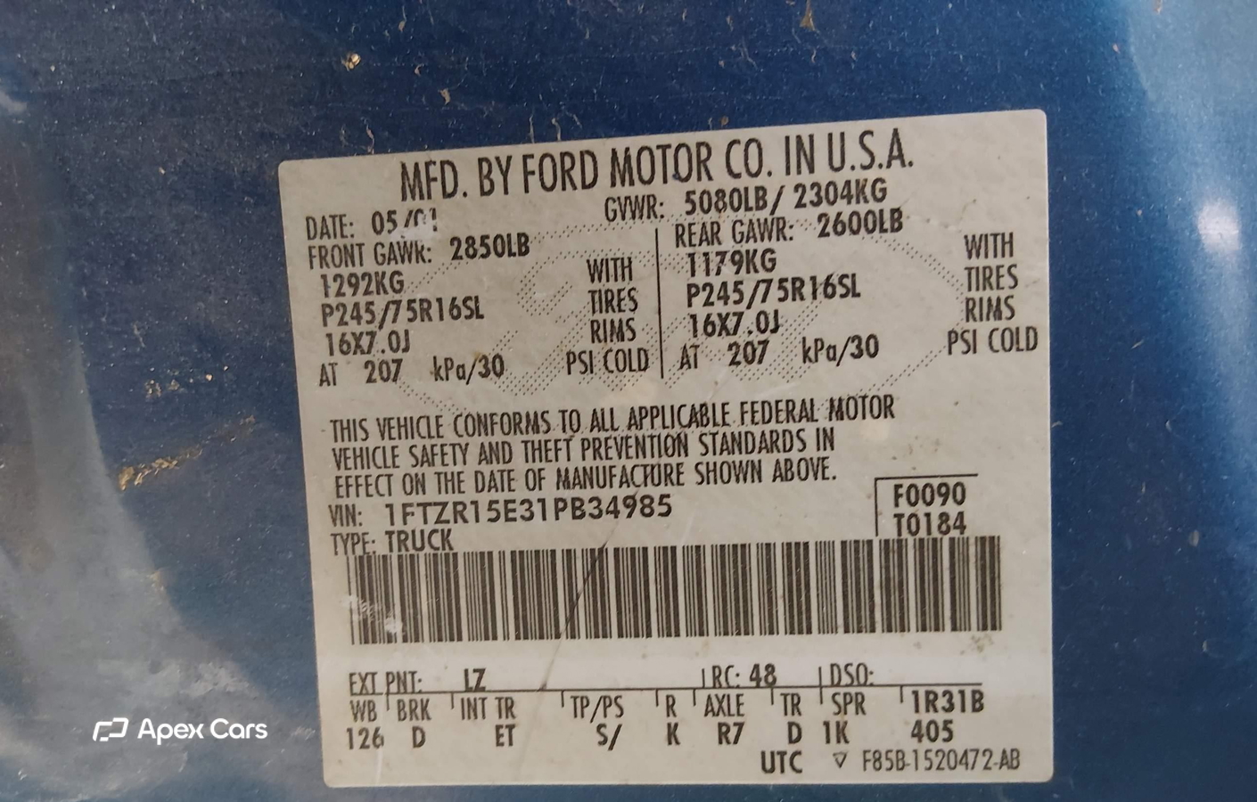 Ford Ranger 2001